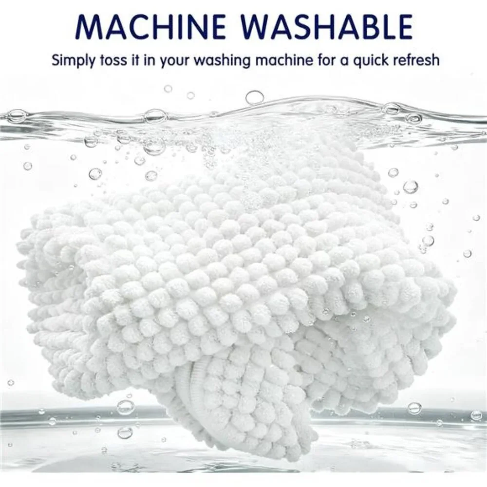 Chenille Bath Rug Soft Plush Absorbent Quick Dry Machine Washable Shower Mat